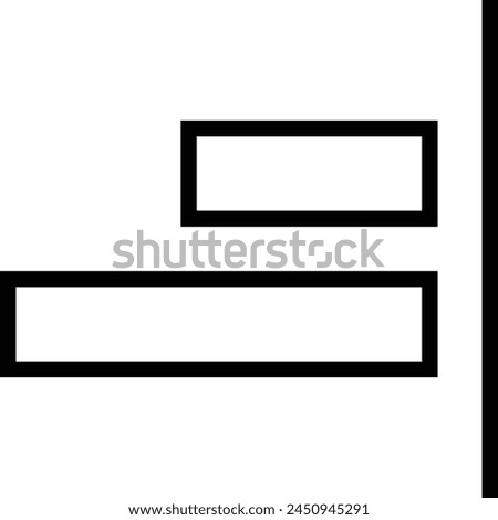 align right icon. Thin linear style design isolated on white background