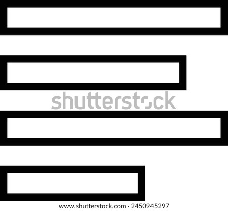 align left icon. Thin linear style design isolated on white background