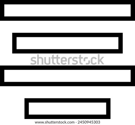 align center icon. Thin linear style design isolated on white background