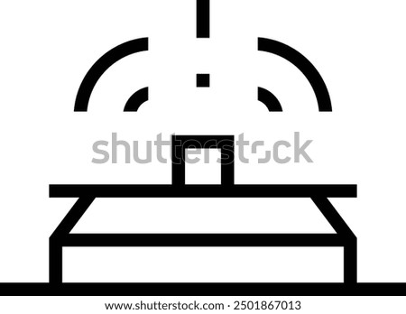 land mine icon. Thin linear style design isolated on white background