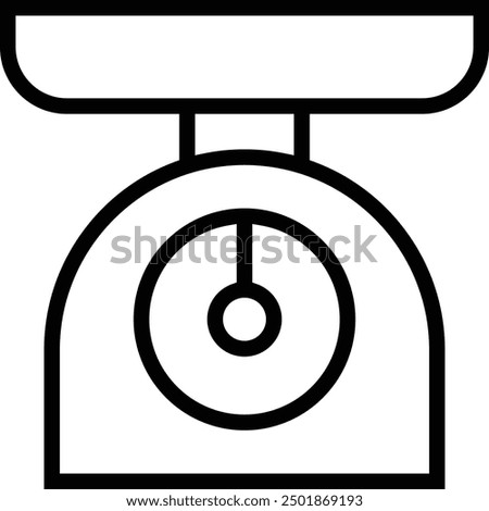 kitchen scale icon. Thin linear style design isolated on white background