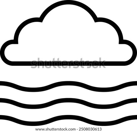 mist icon. Thin linear style design isolated on white background