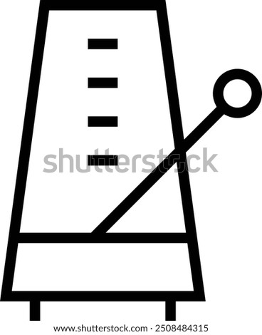 metronome icon. Thin linear style design isolated on white background