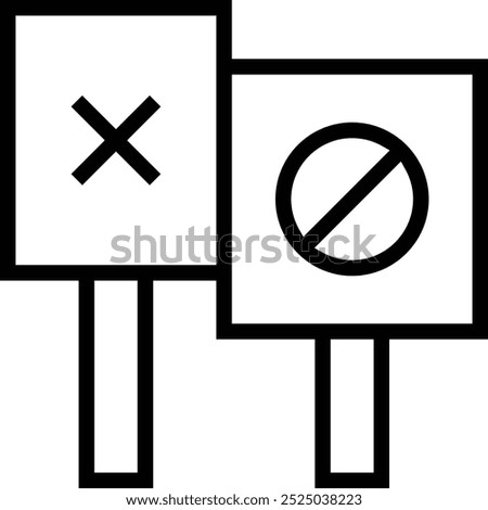 protest icon. Thin linear style design isolated on white background