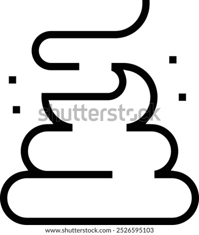 poo icon. Thin linear style design isolated on white background