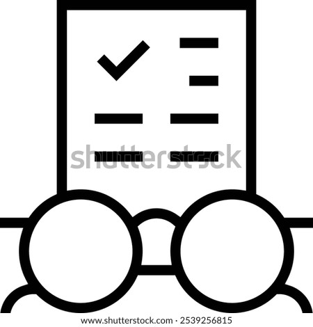 readability icon. Thin linear style design isolated on white background