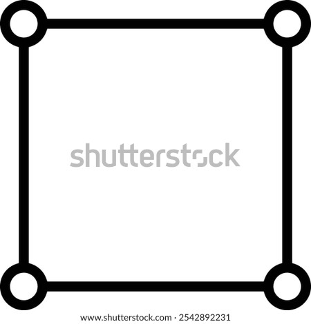 square icon. Thin linear style design isolated on white background