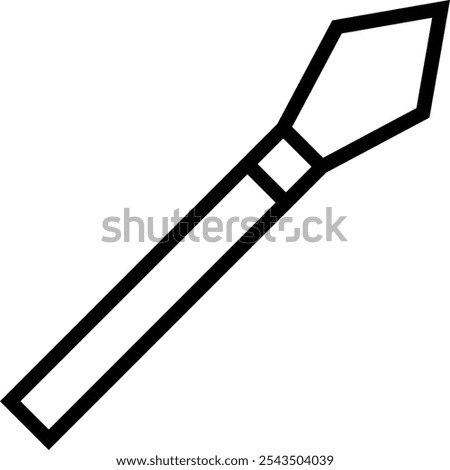 spear icon. Thin linear style design isolated on white background