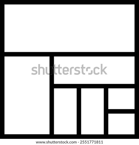 treemap chart icon. Thin linear style design isolated on white background