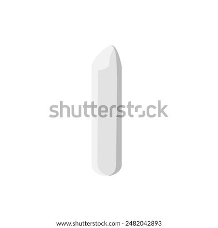 White chalk on white background, chalk for blackboard, school supplies vector 