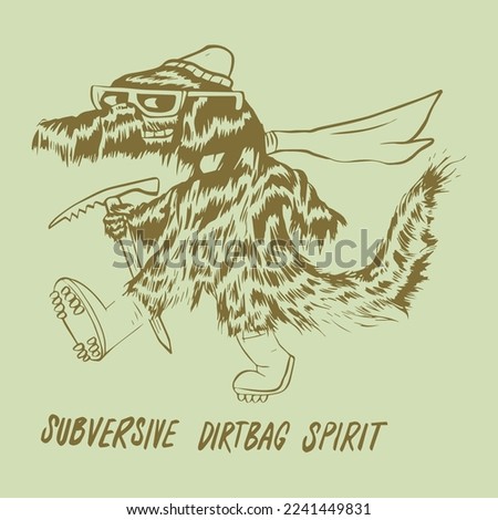 
Subversive Dirtbag Spirit AMAGING hoodie and t shirt design for hoodie print vector