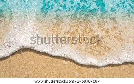 Similar – Image, Stock Photo Foamy waves of sea splashing on rocky shore in sunlight