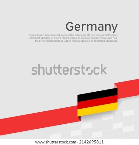 Germany flag background. Ribbon in colors of germany flag on white background. National poster. Vector tricolor flat design. State germanic patriotic banner, cover Foto stock © 