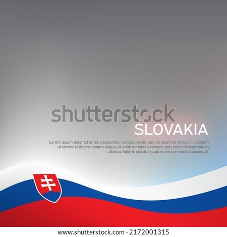 Abstract waving slovakia flag. State patriotic slovak cover, flyer. Creative background for slovakia patriotic holiday card design. National poster. Business booklet. Vector design