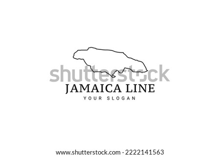 Jamaica Line Logo Design Template, Vintage Style