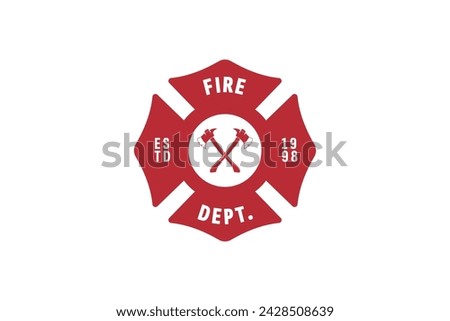 fire department logo vector icon illustration