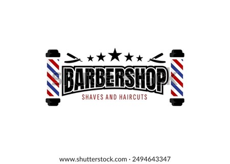 Barbershop Logo Vector Design. Logo for barbershop, cut and shave, Hair Stylist.