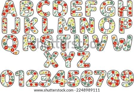 floral alphabet PNG full HD vector Font Made Of Paint Floral text effect