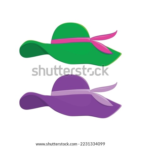 Kentucky derby hats design vector flat modern isolated illustration