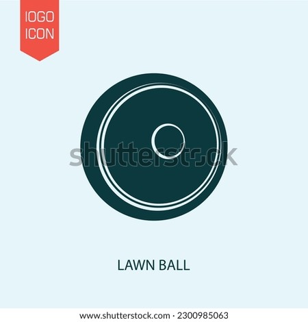 lawn ball design vector icon flat modern isolated illustration