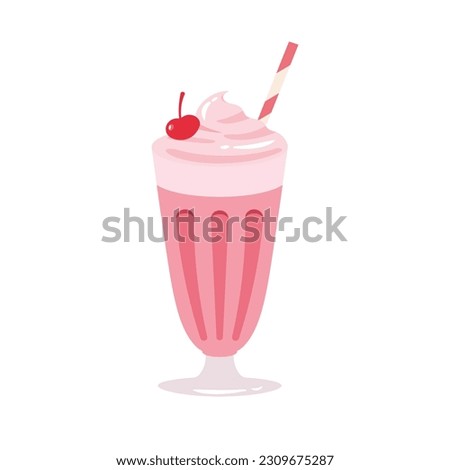 milkshake design vector flat modern isolated illustration