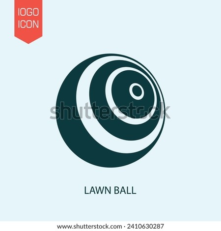 lawn ball design vector icon flat modern isolated illustration