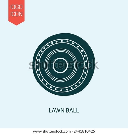 lawn ball design vector icon flat modern isolated illustration