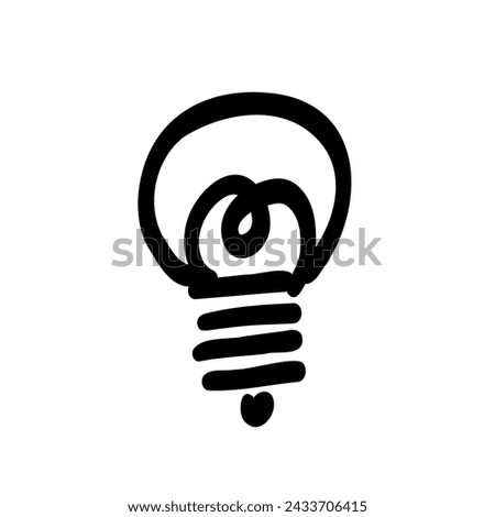Illustration of a hand-drawn light bulb Off Lights off