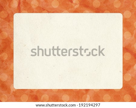 Vintage style orange dotted background