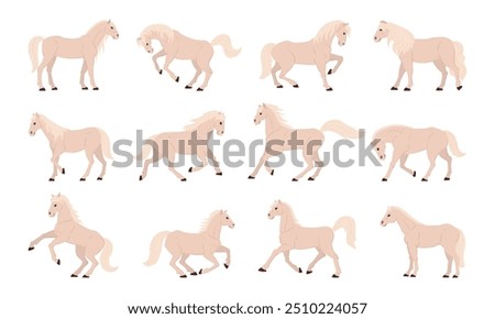 Similar – Image, Stock Photo White horse with pony