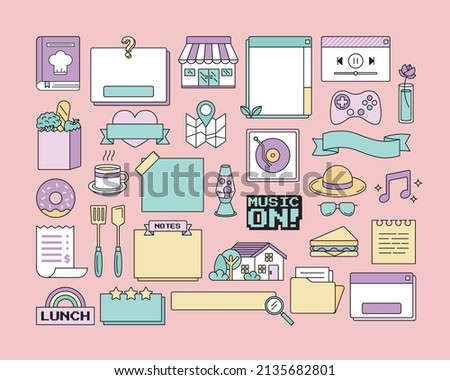 Cute Leisure Sticky Clipart Collection