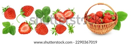 Similar – Image, Stock Photo Top view of strawberries over dark marble