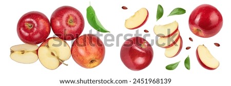 Similar – Image, Stock Photo A piece of apple pie on a plate and a cup of coffee on a white bedspread. View from above.