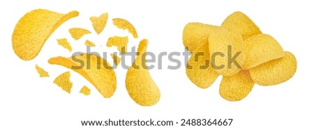 Similar – Image, Stock Photo Flat lay of three plates and some cutlery