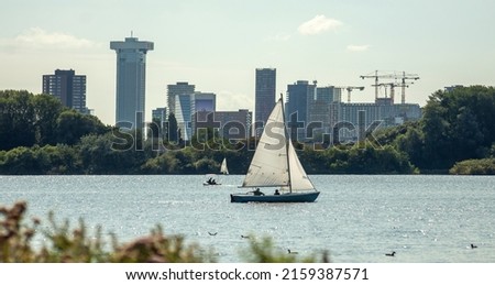 Similar – Image, Stock Photo Boat harbour on Lake Zurich