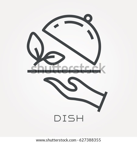 Line icon dish