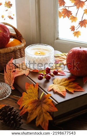 Still life with autumn nuances, selective focus, blurred background Photo stock © 