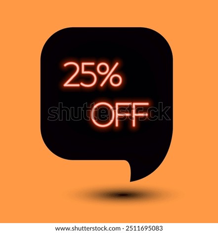 25 percent Off. Discount creative composition. 3d mega sale 25% symbol with decorative objects. Sale banner and poster. Vector illustration..