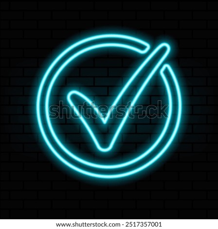 icon with neon light isolated in black background. 3d rendering - illustration.