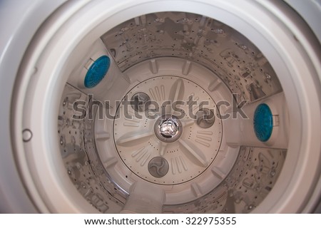 Inside the washing machine top view