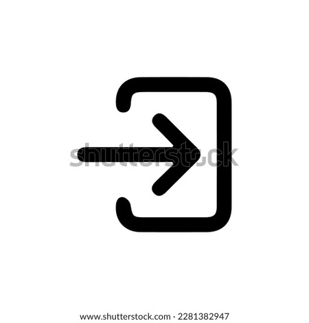 Login Icon in trendy flat style isolated on white background. Approach symbol for your web site design, logo, app, UI. Vector illustration, EPS10. Flat style for graphic design