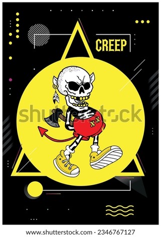 Dead killer rat art Vector. Skeleton art. Artistic abstract Vector. Trash art. Retrowave, trippy, aesthetic, weird art. Vaporwave design. Future cyber, pink, punk, pop, kush, hell, kill