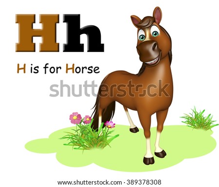 3d Rendered Illustration Of Horse With Alphabet - 389378308 : Shutterstock