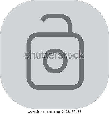 key unlock icon vector illustration on light gray background