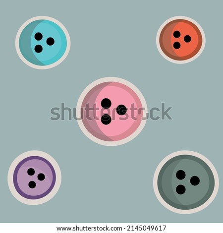 Cute colorful buttons vector illustration