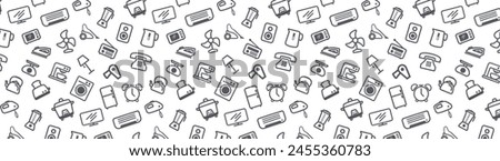 home appliance icon seamless pattern background wallpaper