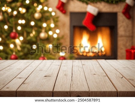 Image, Stock Photo Fuzzy lights in snowfall