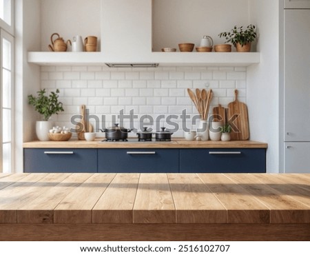 Similar – Image, Stock Photo in the front of the picture is a cereal bowl with fruit, granola and cottage cheese behind it is a latte macchiato in a glass