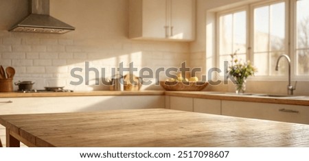 Similar – Image, Stock Photo Rustic restaurant with wooden table and flowers