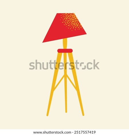 Set of lamps. Flat vector nightlights, floor lamp, and lamp for table. Different colourful interior light furniture for modern home decor. Illustration isolated on background